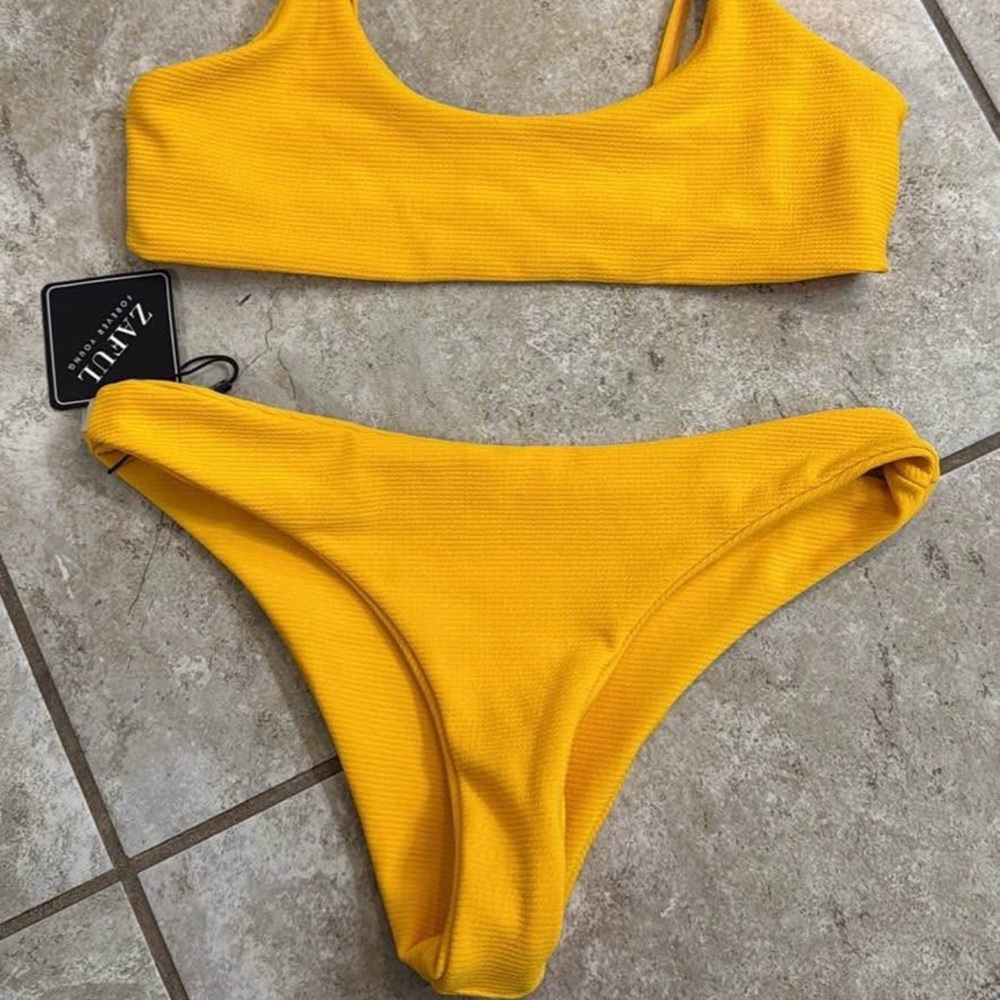 Zaful Yellow Bikini Set